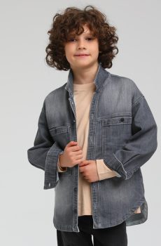 Erkek Çocuk Antrasit Denim Gömlek