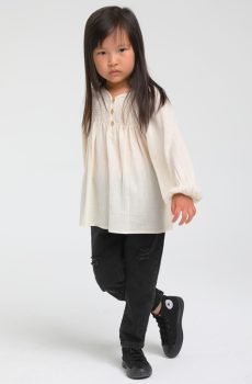 Kız Bebek Siyah Yırtık Jeans