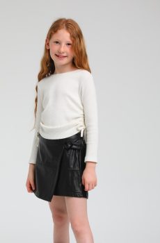 Kız Çocuk Yandan İpli Fitilli Sweatshirt